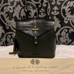 NEW! House of Harlow 1960 Leather Crystal Stud Backpack - Nicole Richie